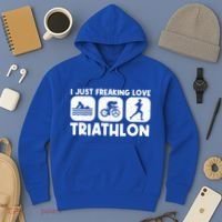 Cool Triathlon Art Triathlete Sport Triathlon Cute Gift Hoodie thumb 3