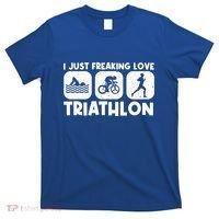 Cool Triathlon Art Triathlete Sport Triathlon Cute Gift T-Shirt thumb 0