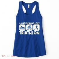Cool Triathlon Art Triathlete Sport Triathlon Cute Gift Women's Tank Top thumb 0