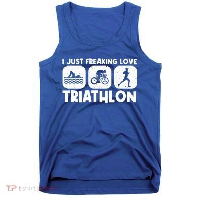 Cool Triathlon Art Triathlete Sport Triathlon Cute Gift Tank Top