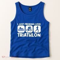 Cool Triathlon Art Triathlete Sport Triathlon Cute Gift Tank Top thumb 2