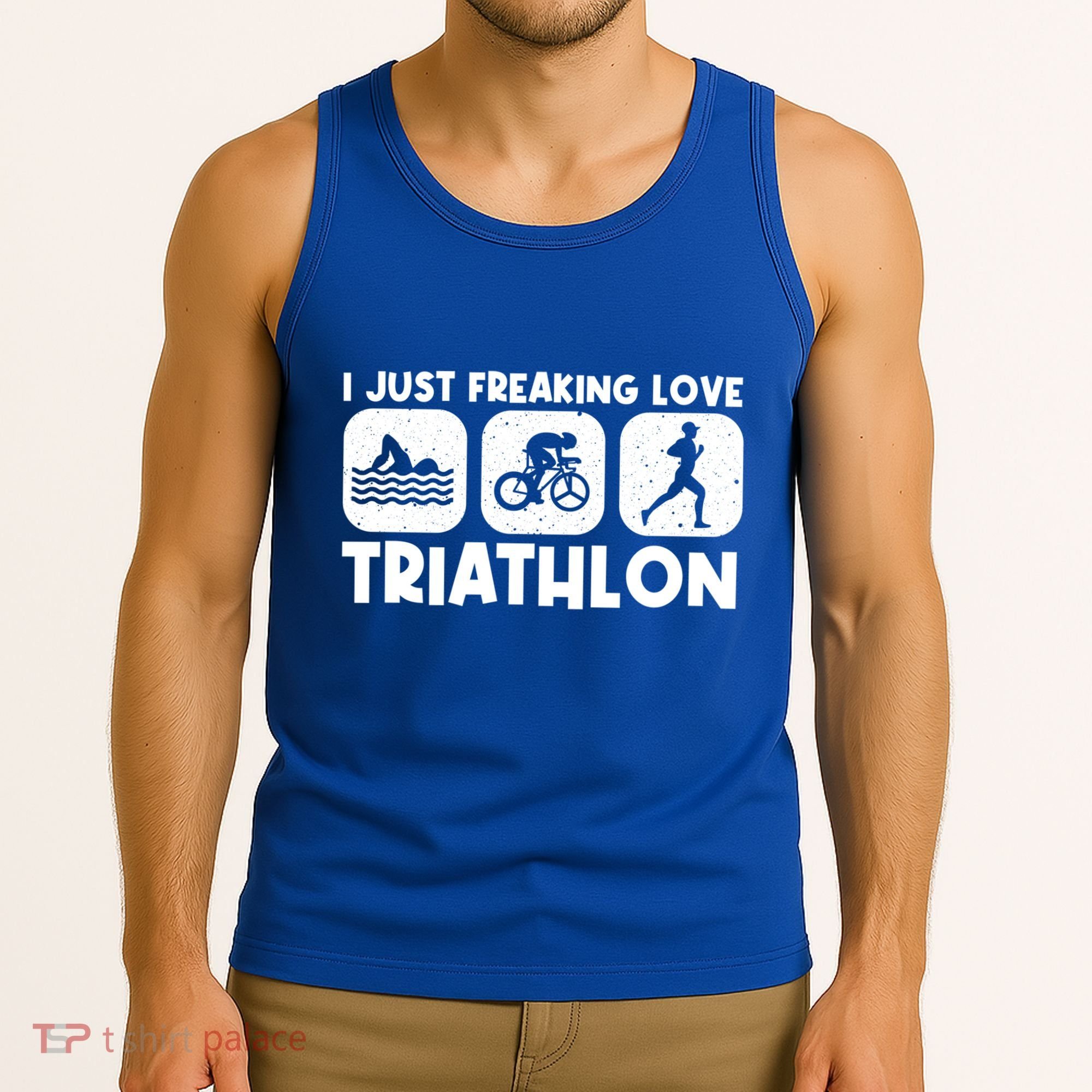 Cool Triathlon Art Triathlete Sport Triathlon Cute Gift Tank Top