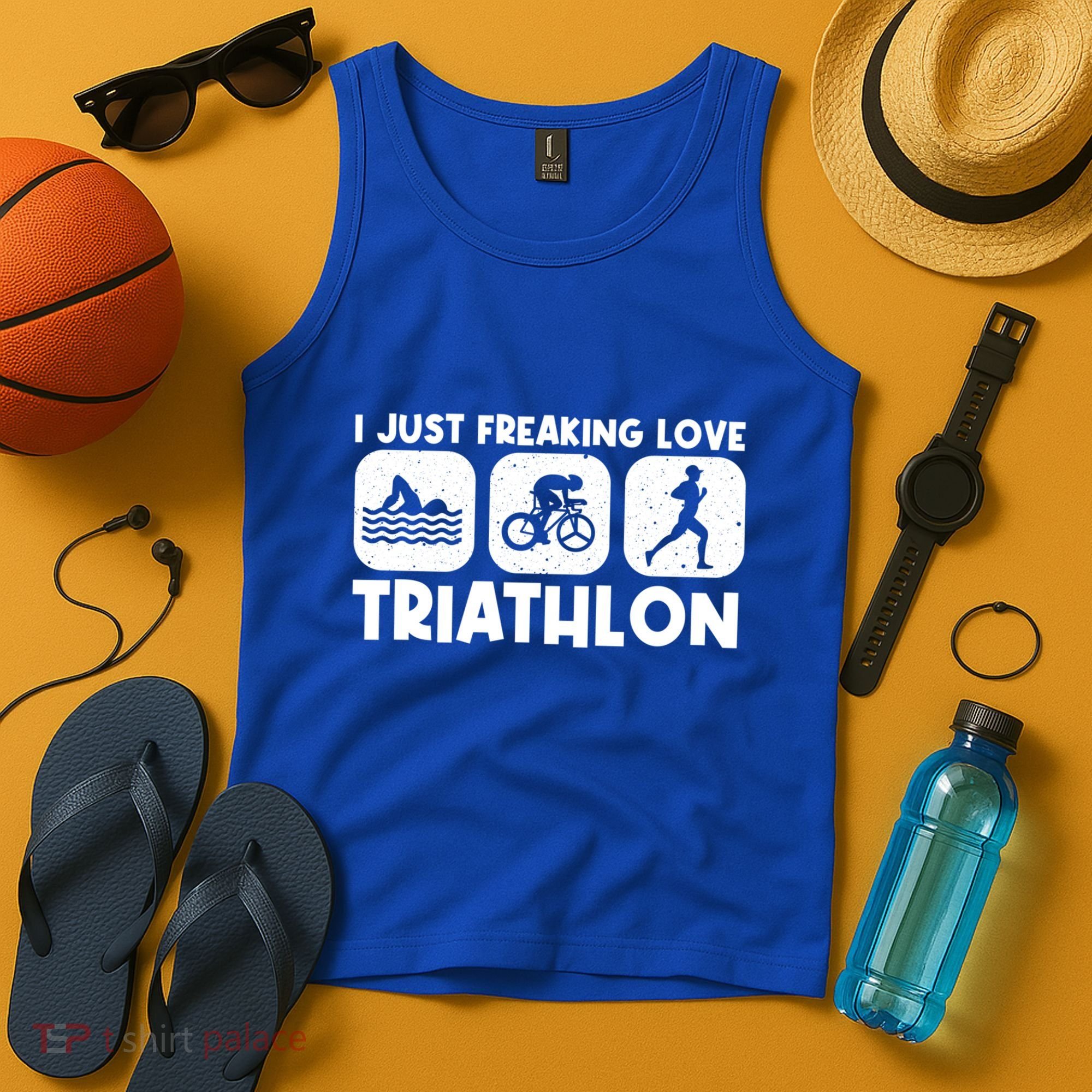 Cool Triathlon Art Triathlete Sport Triathlon Cute Gift Tank Top