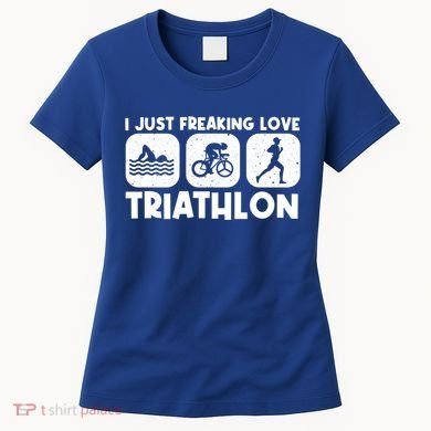 Cool Triathlon Art Triathlete Sport Triathlon Cute Gift Women's T-Shirt