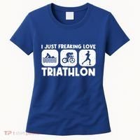 Cool Triathlon Art Triathlete Sport Triathlon Cute Gift Women's T-Shirt thumb 0