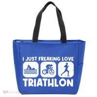 Cool Triathlon Art Triathlete Sport Triathlon Cute Gift Tote Bag thumb 0