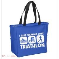Cool Triathlon Art Triathlete Sport Triathlon Cute Gift Tote Bag thumb 2