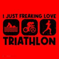 Cool Triathlon Art Triathlete Sport Triathlon Cute Gift Santa Hat thumb 1