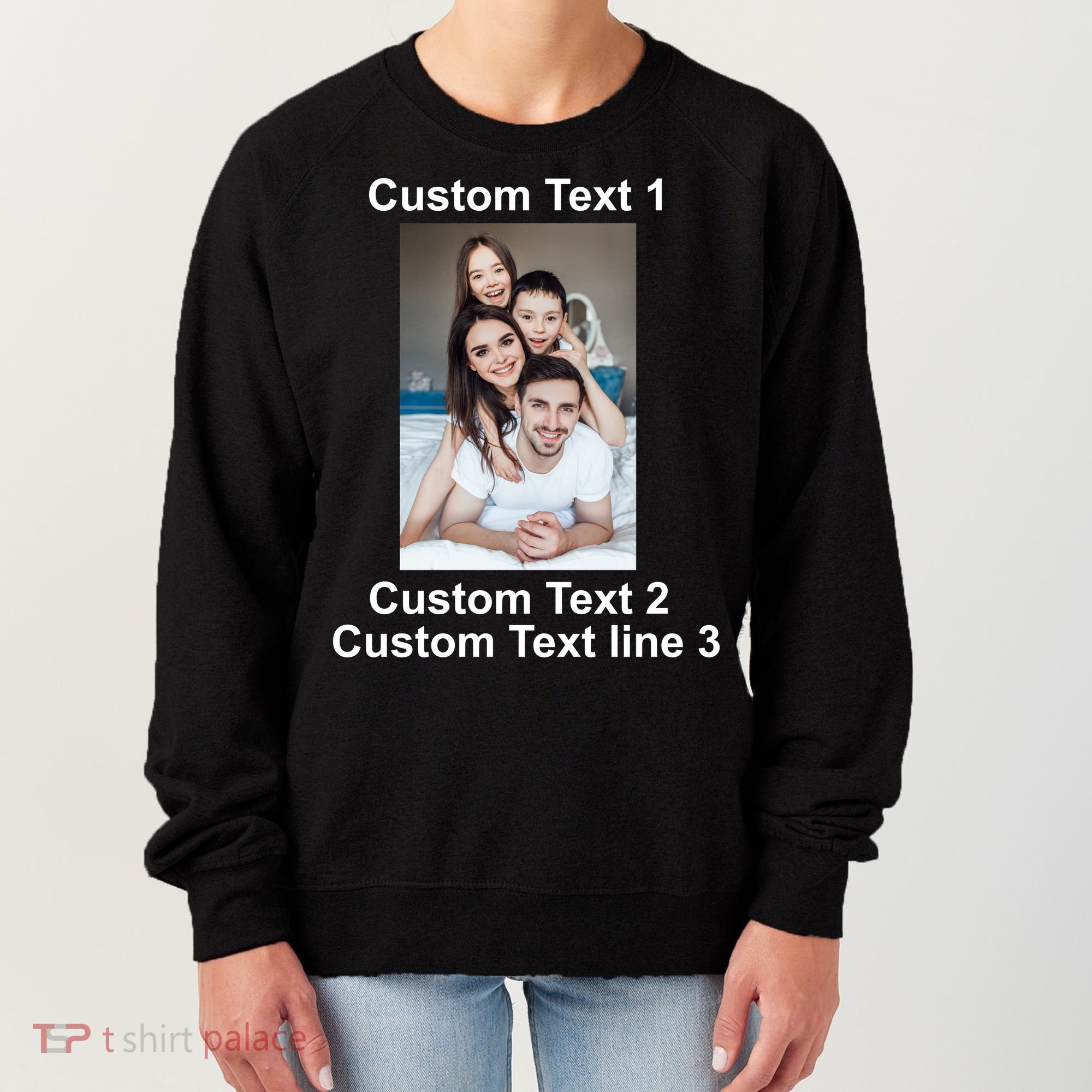 Custom Text Add Photo Picture Personalize Women's Sweatshirt