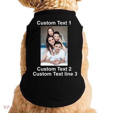Custom Text Add Photo Picture Personalize Doggie Tank