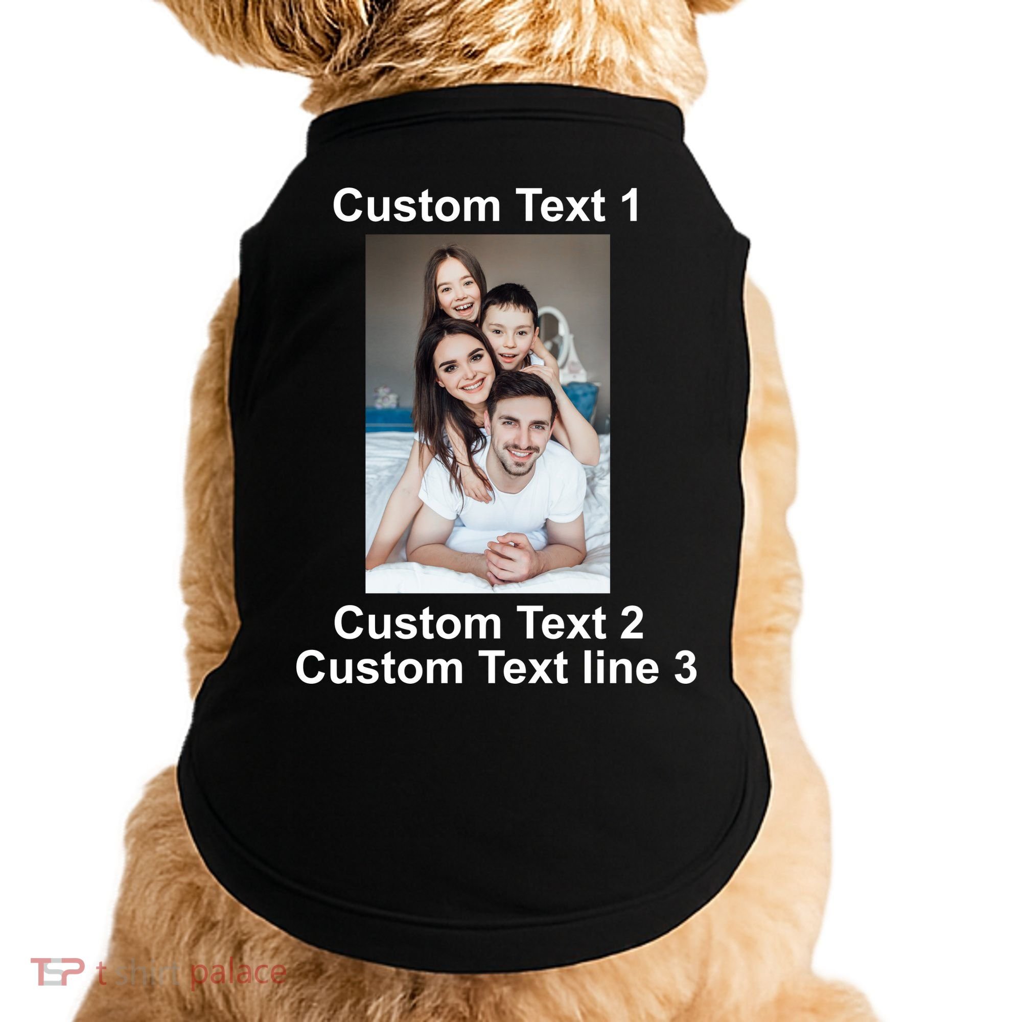 Custom Text Add Photo Picture Personalize Doggie Tank