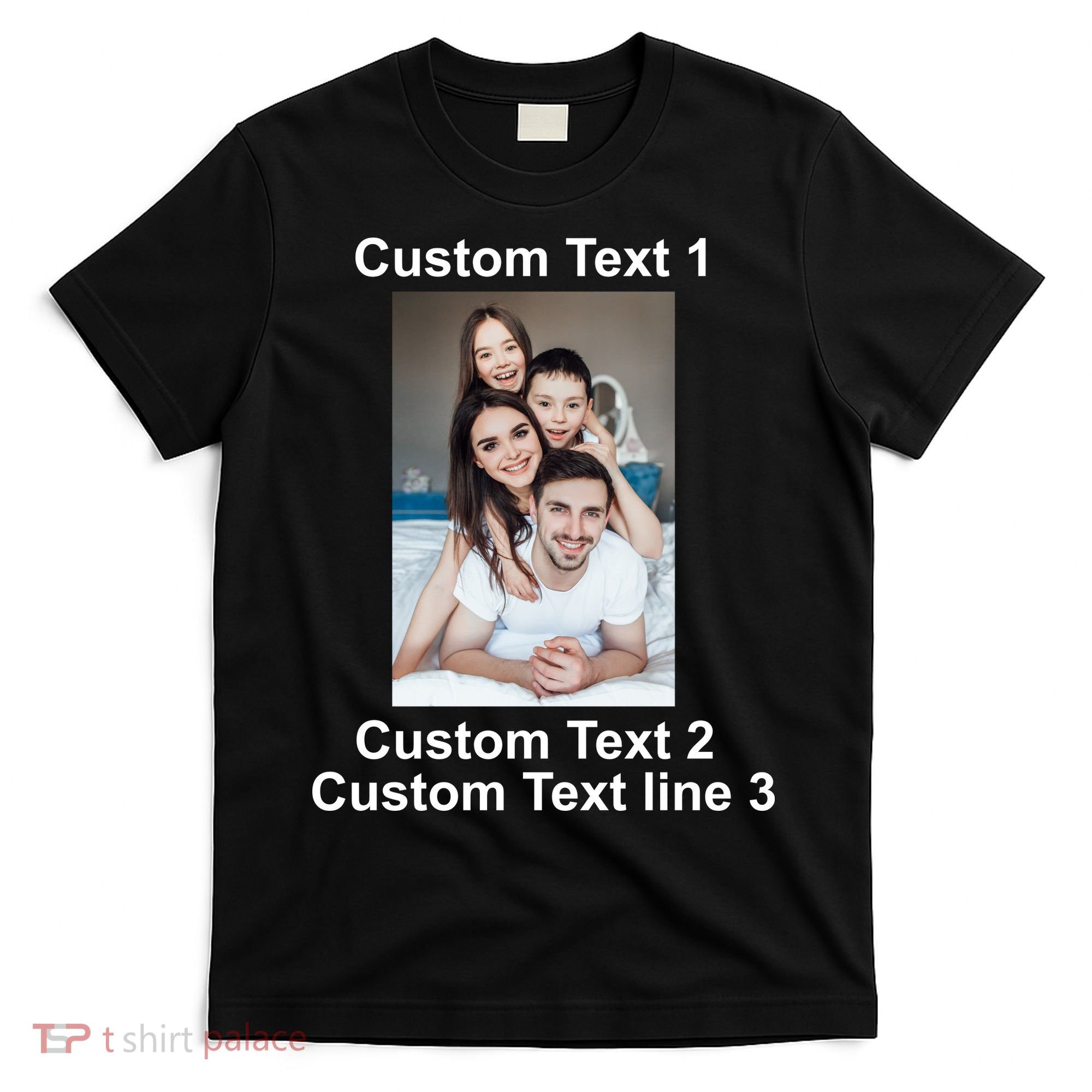 Custom Text Add Photo Picture Personalize T-Shirt