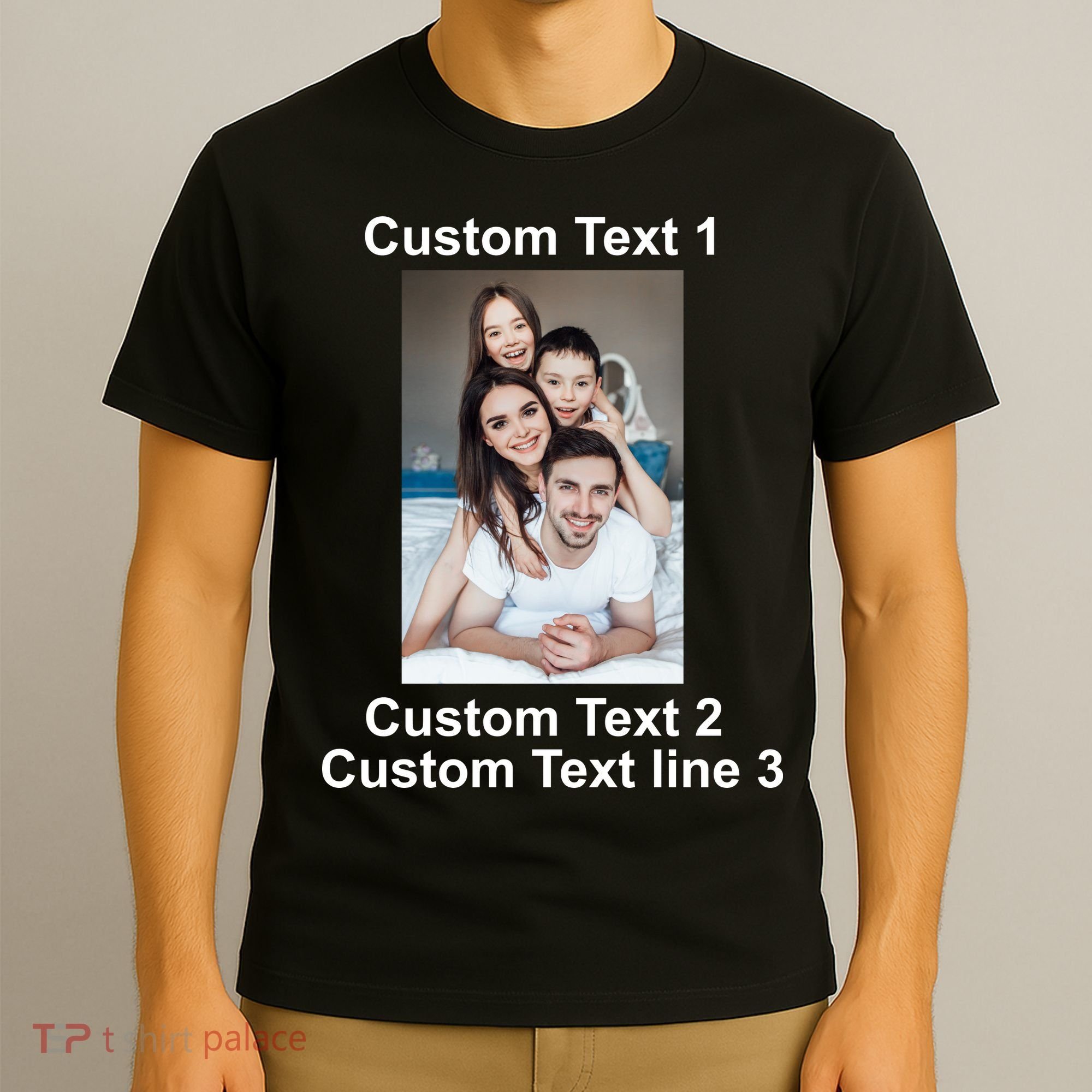 Custom Text Add Photo Picture Personalize T-Shirt