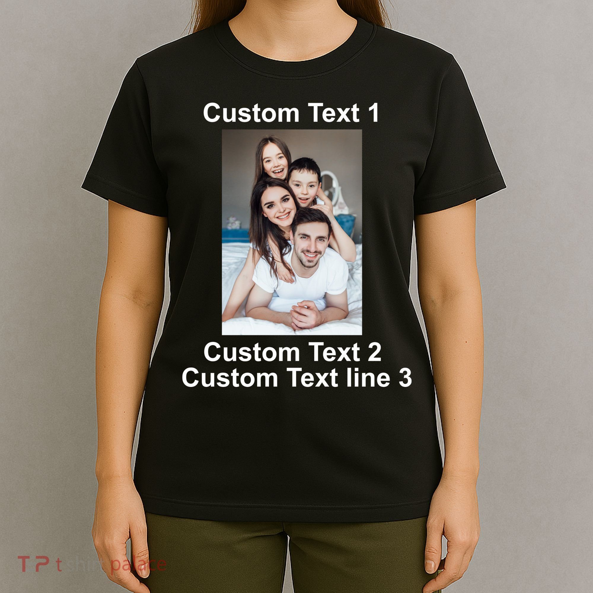 Custom Text Add Photo Picture Personalize T-Shirt