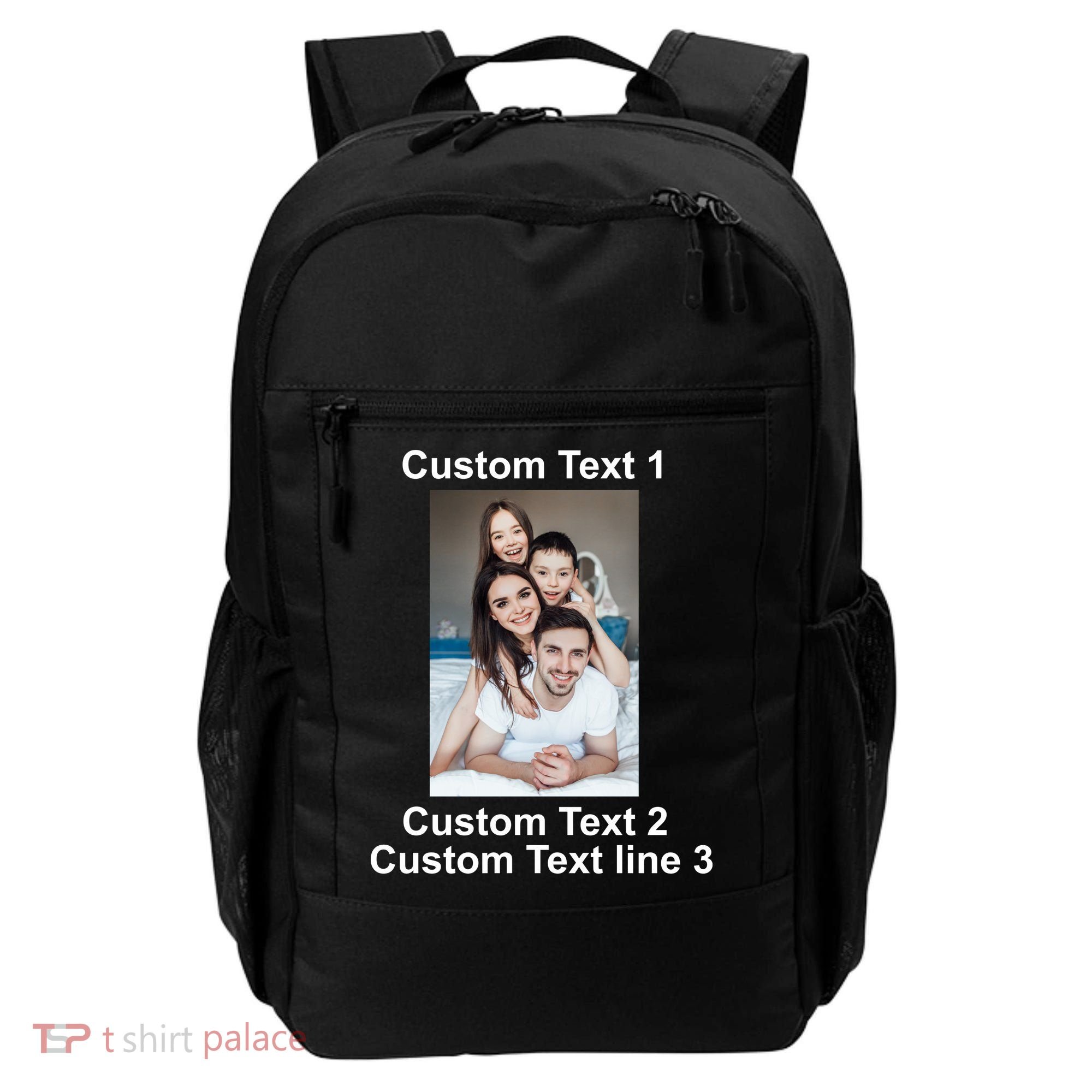 Custom Text Add Photo Picture Personalize Backpack