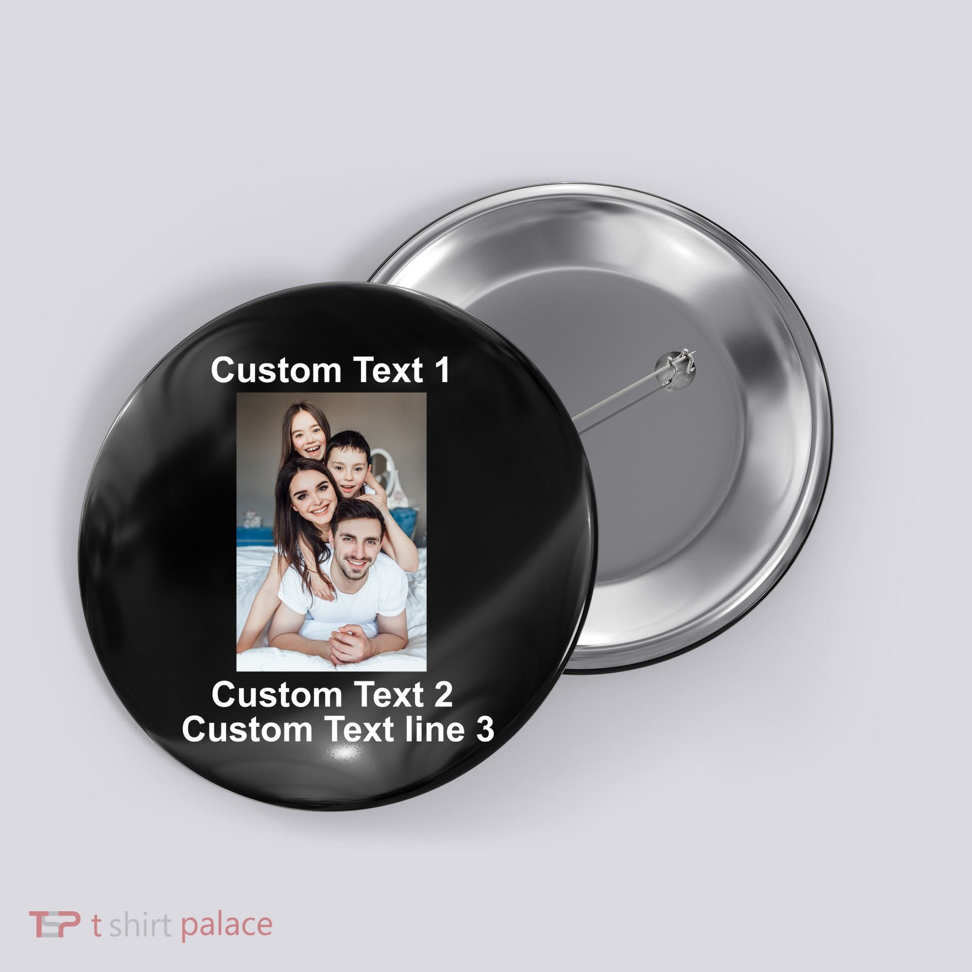 Custom Text Add Photo Picture Personalize Button