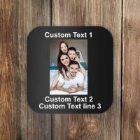 Custom Text Add Photo Picture Personalize Coaster thumb 0