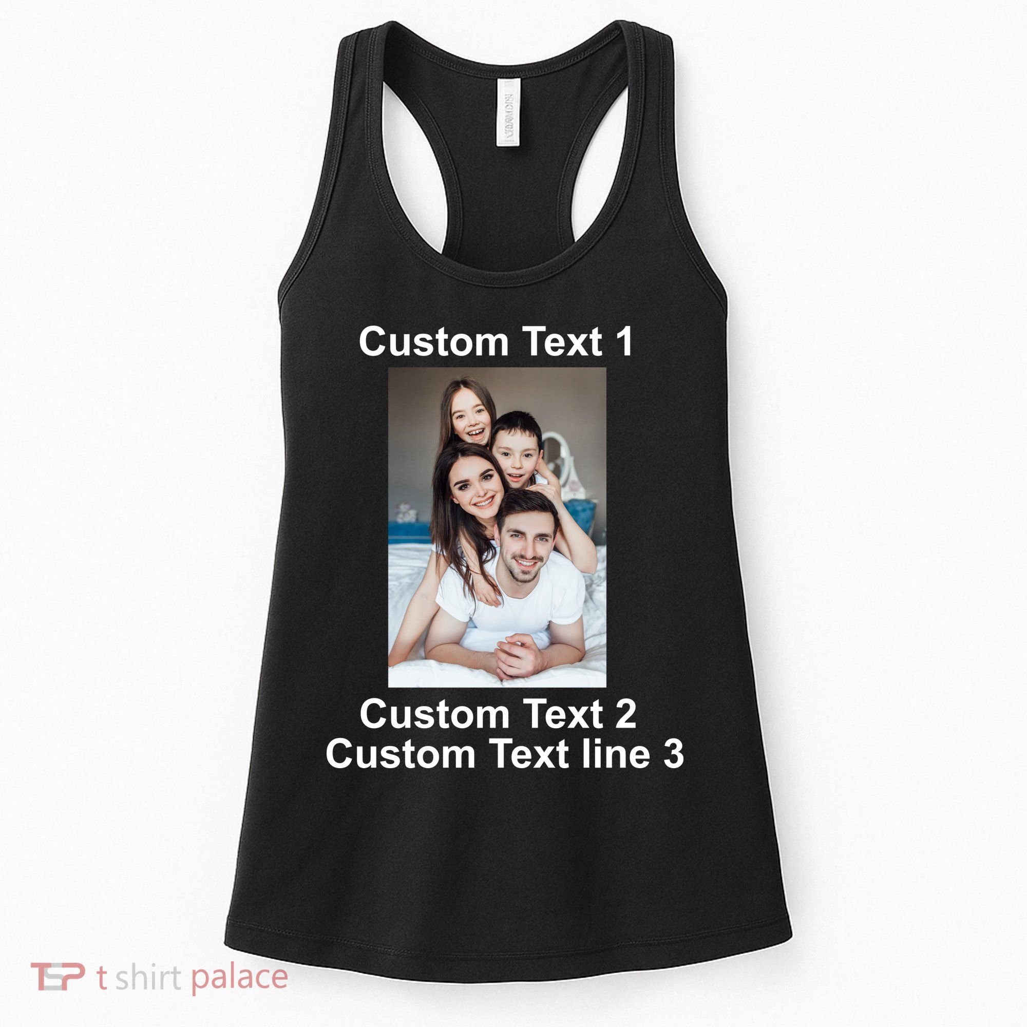 Custom Text Add Photo Picture Personalize Women's Tank Top