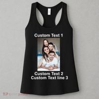Custom Text Add Photo Picture Personalize Women's Tank Top thumb 3
