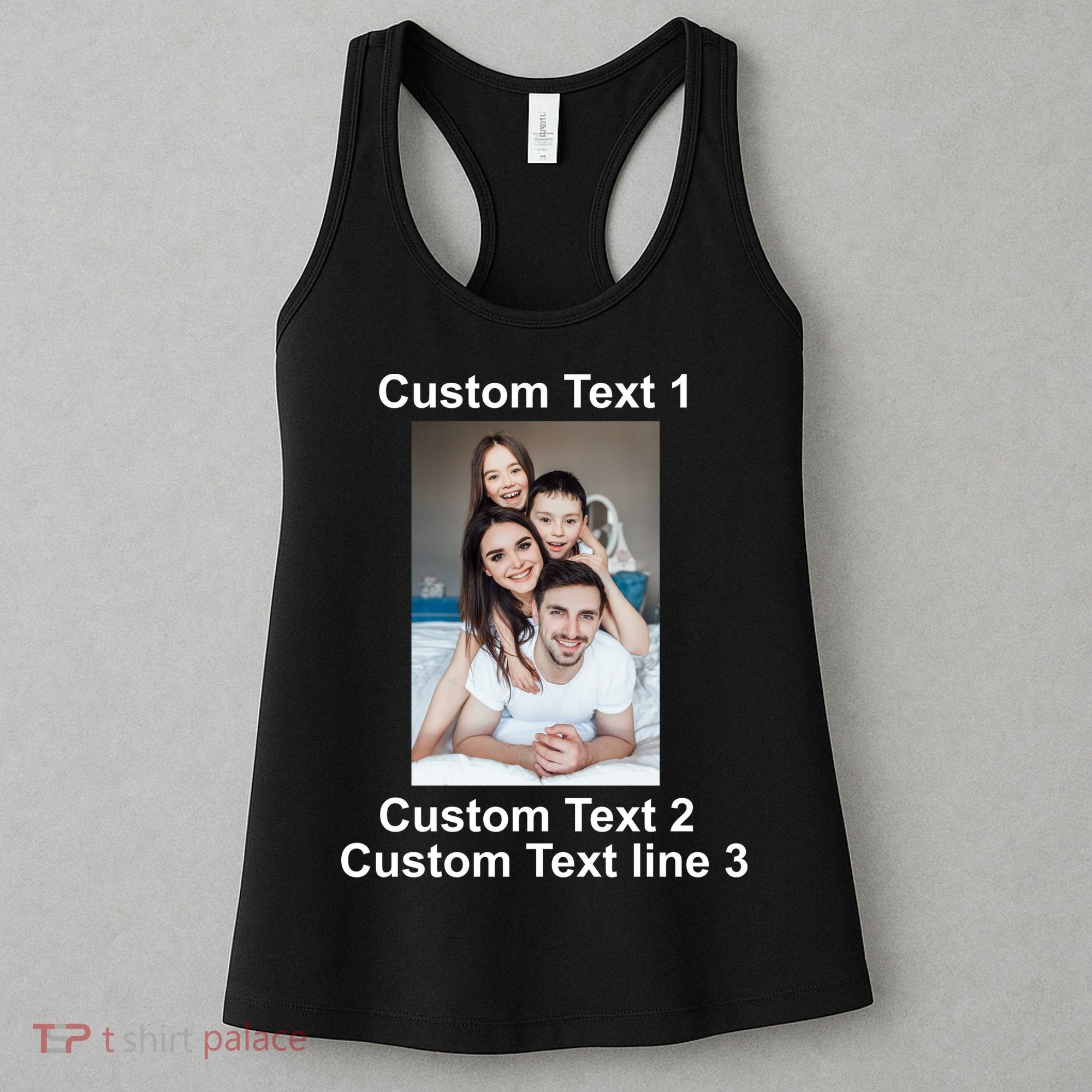 Custom Text Add Photo Picture Personalize Women's Tank Top