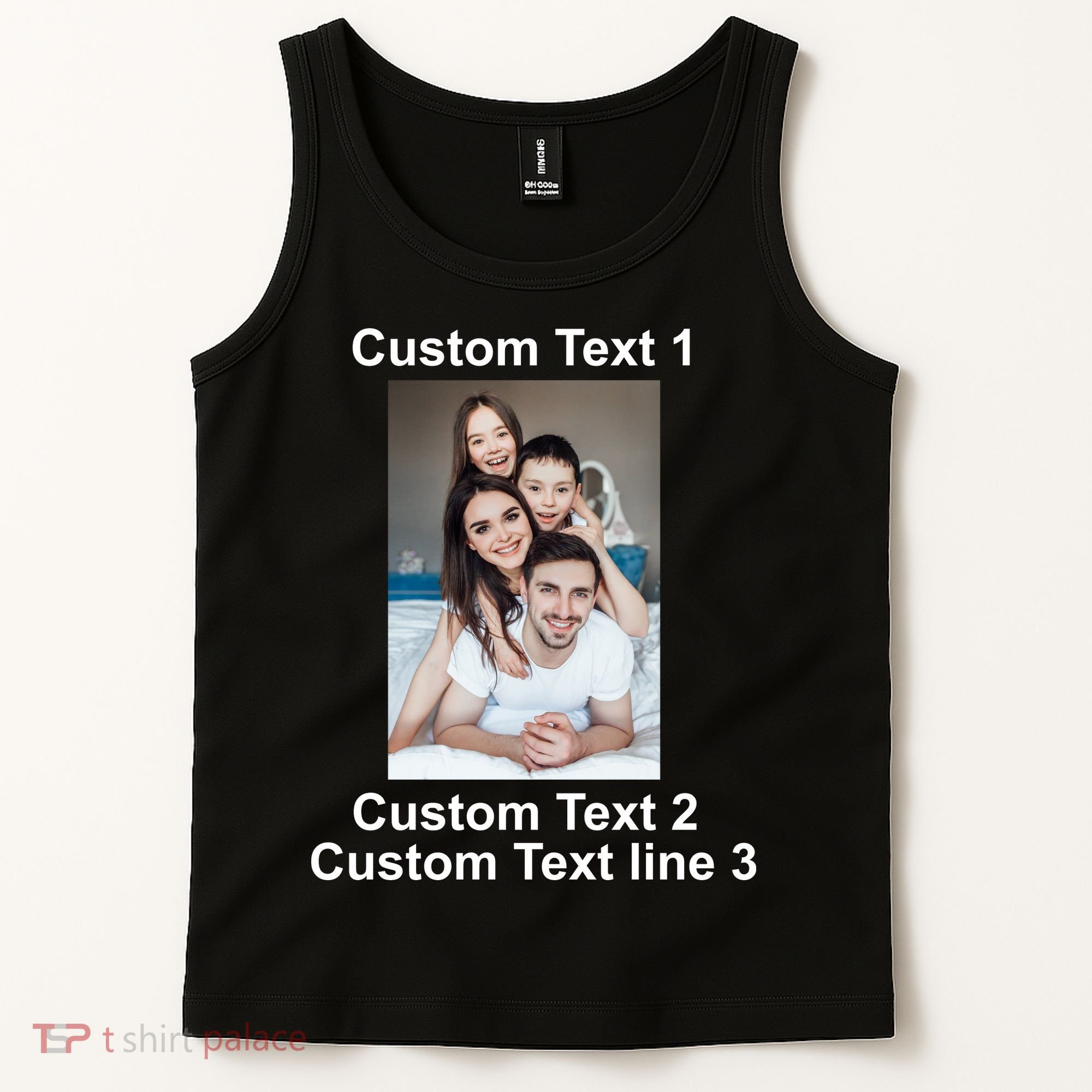 Custom Text Add Photo Picture Personalize Tank Top