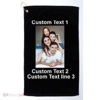 Custom Text Add Photo Picture Personalize Golf Towel thumb 0