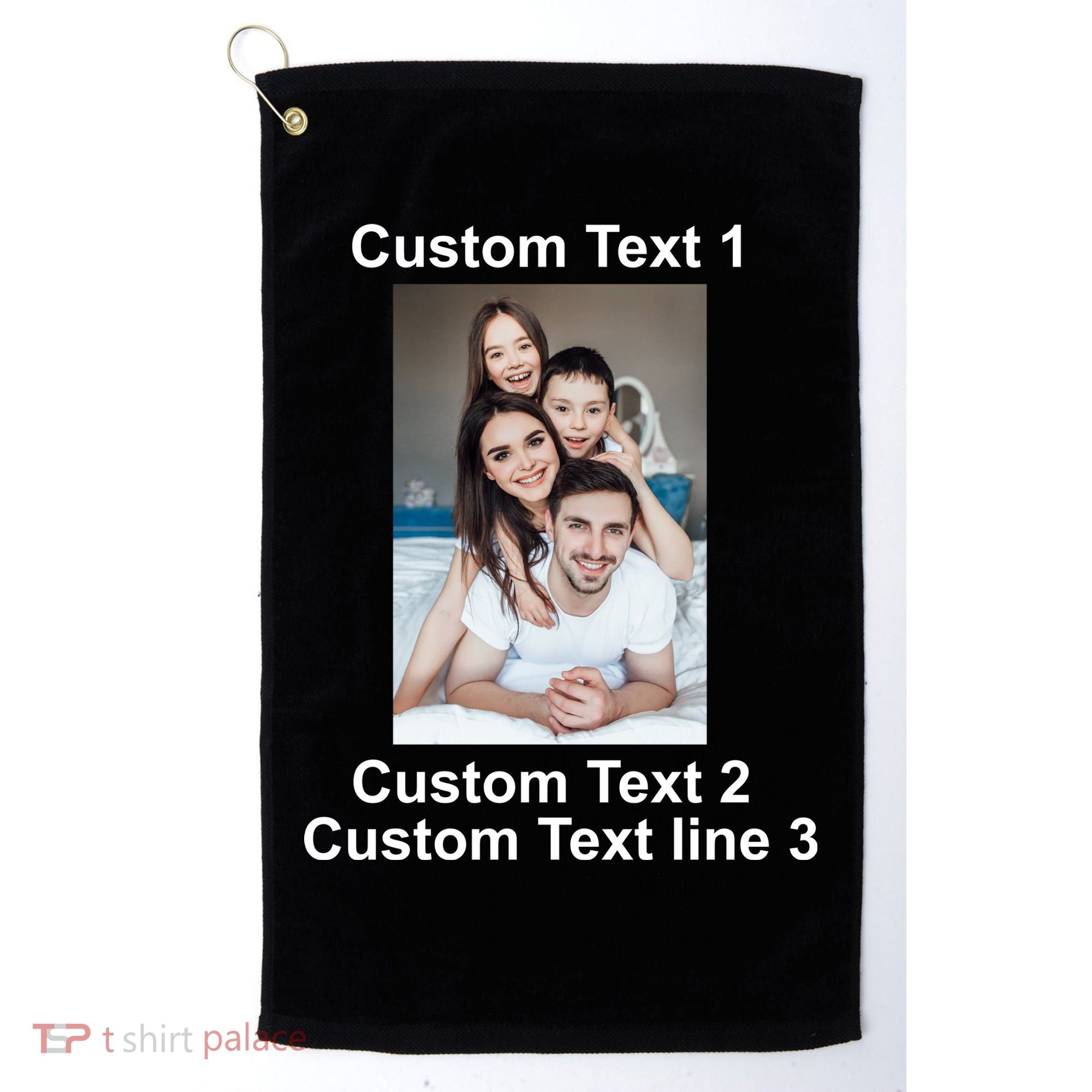 Custom Text Add Photo Picture Personalize Golf Towel