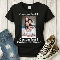 Custom Text Add Photo Picture Personalize Women's T-Shirt thumb 3