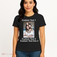 Custom Text Add Photo Picture Personalize Women's T-Shirt thumb 4