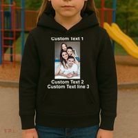 Custom Text Add Photo Picture Personalize Kids Hoodie thumb 3