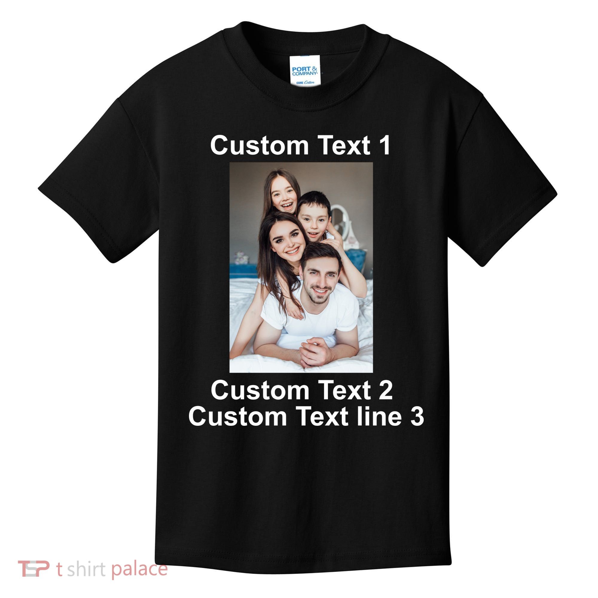 Custom Text Add Photo Picture Personalize Kids T-Shirt