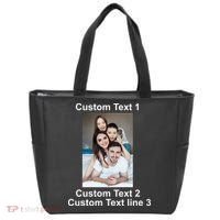 Custom Text Add Photo Picture Personalize Tote Bag thumb 0
