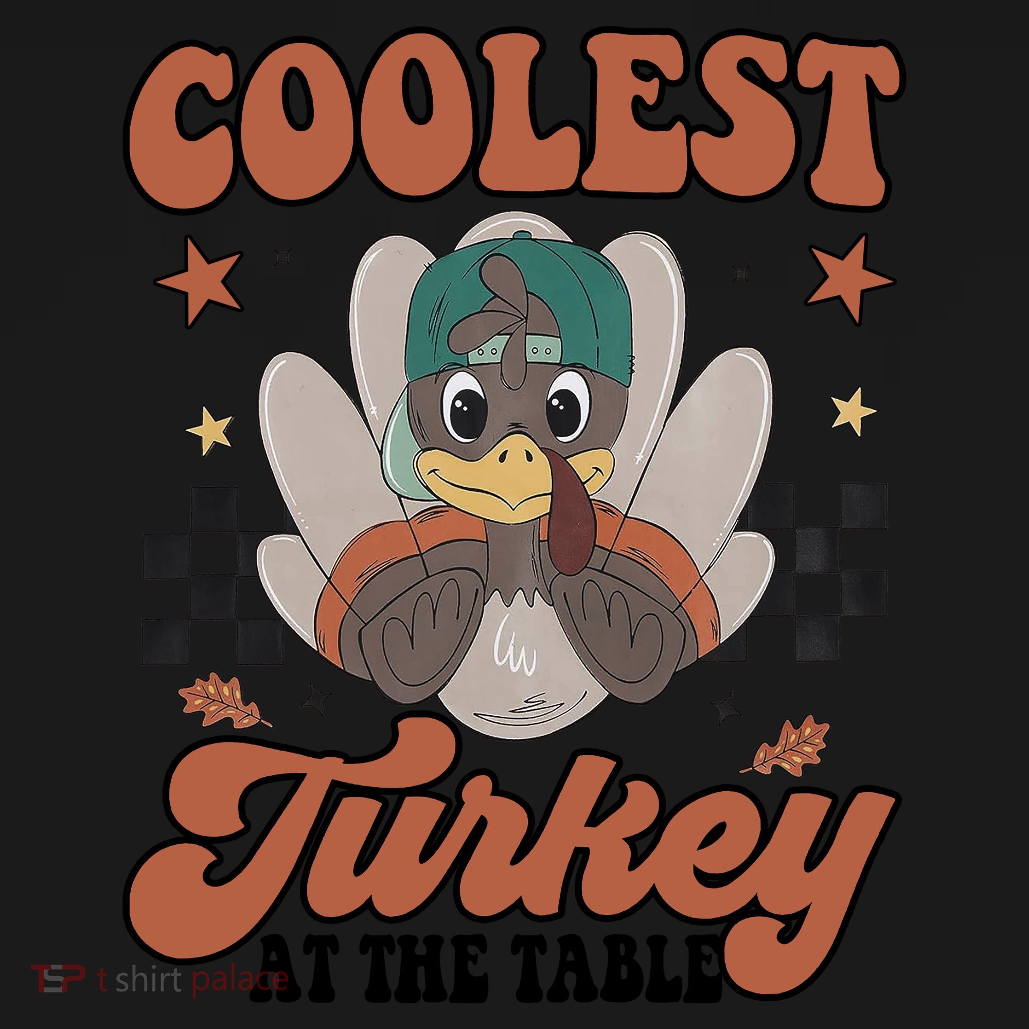 Coolest Turkey At The Table Thanksgiving Coolest Turkey Boy Toddler Hoodie
