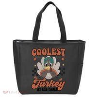 Coolest Turkey At The Table Thanksgiving Coolest Turkey Boy Tote Bag thumb 0