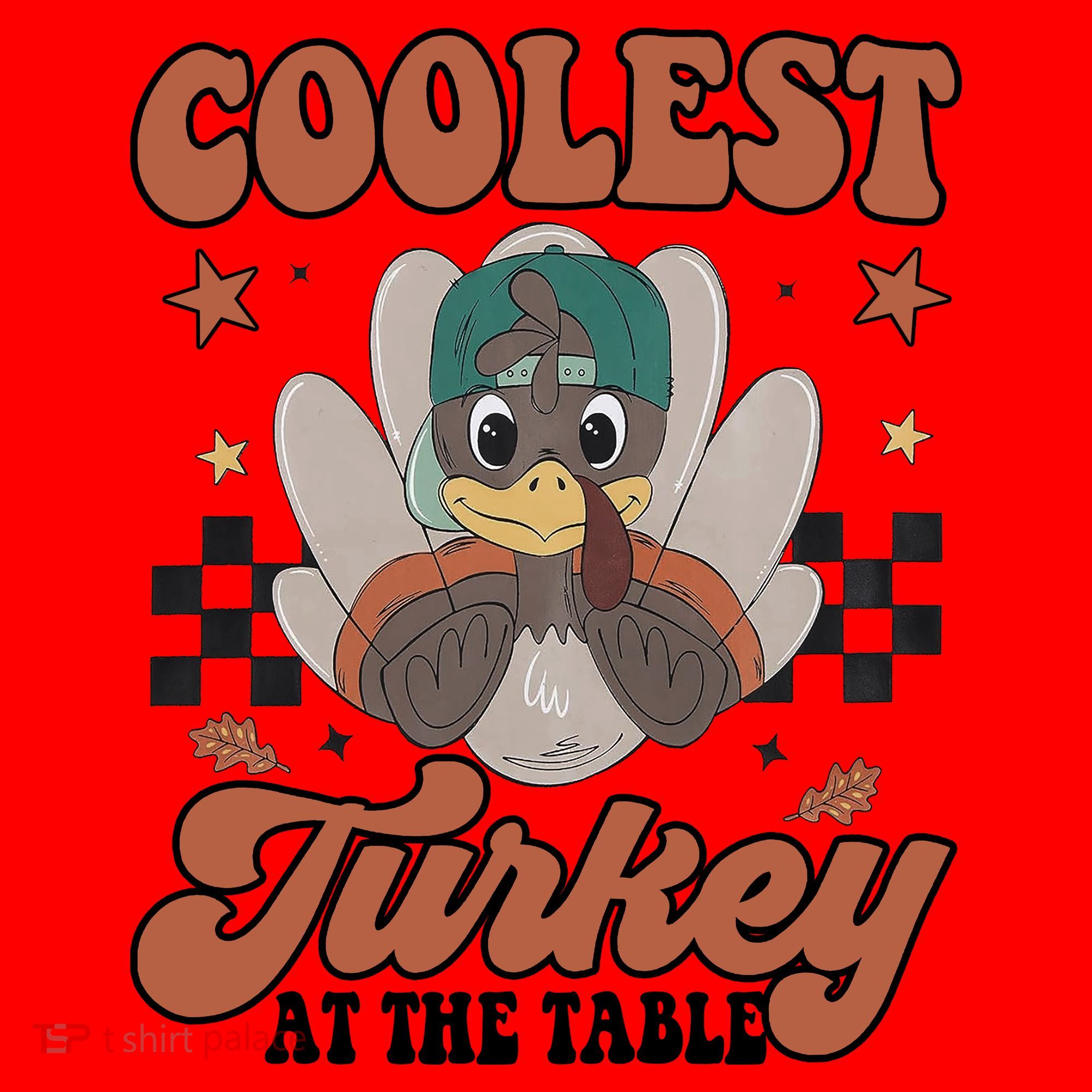 Coolest Turkey At The Table Thanksgiving Coolest Turkey Boy Santa Hat