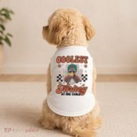 Coolest Turkey At The Table Thanksgiving Coolest Turkey Boy Doggie Tank thumb 2