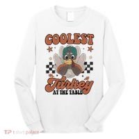 Coolest Turkey At The Table Thanksgiving Coolest Turkey Boy Long Sleeve Shirt thumb 0