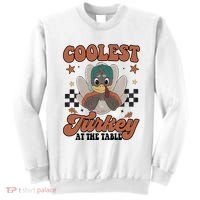 Coolest Turkey At The Table Thanksgiving Coolest Turkey Boy Sweatshirt thumb 0