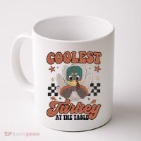 Coolest Turkey At The Table Thanksgiving Coolest Turkey Boy Coffee Mug thumb 0