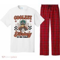 Coolest Turkey At The Table Thanksgiving Coolest Turkey Boy Pajama Set thumb 0