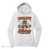 Coolest Turkey At The Table Thanksgiving Coolest Turkey Boy Women's Hoodie thumb 0
