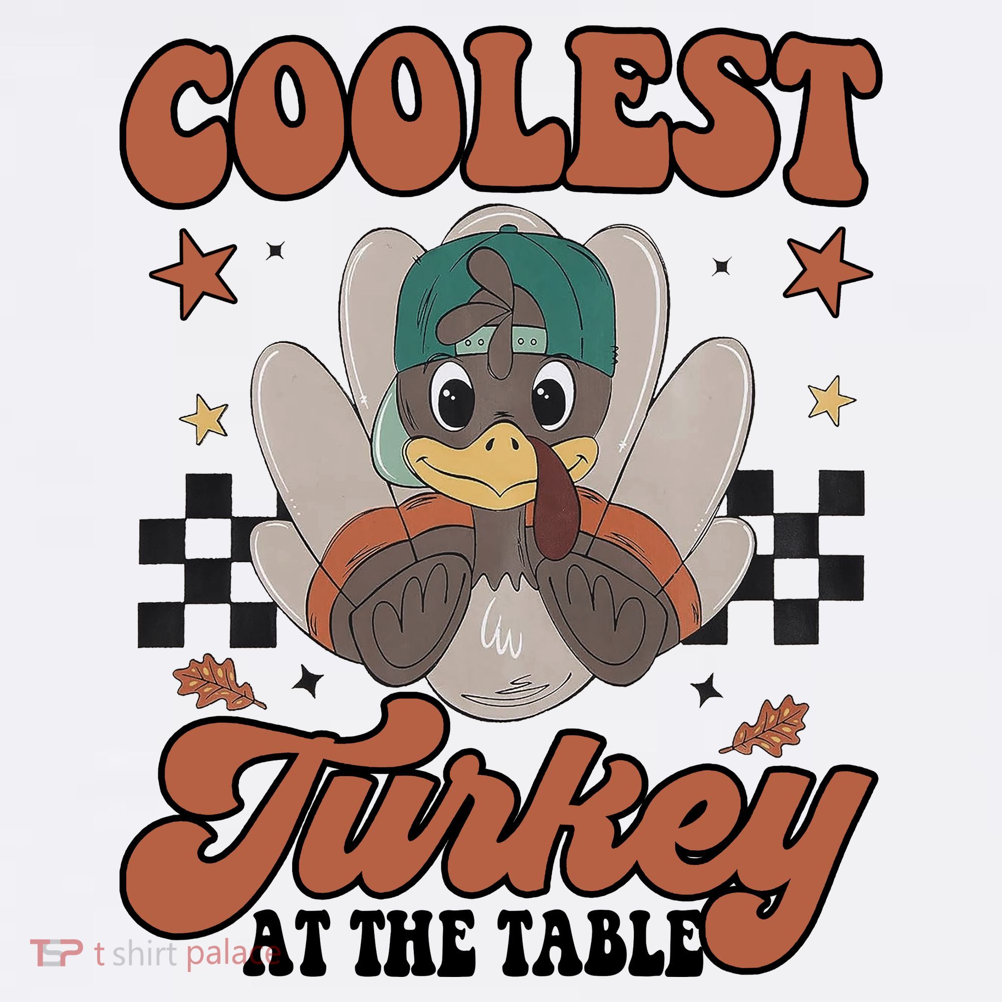 Coolest Turkey At The Table Thanksgiving Coolest Turkey Boy Women's Hoodie