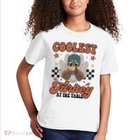 Coolest Turkey At The Table Thanksgiving Coolest Turkey Boy Kids T-Shirt thumb 2