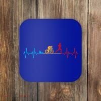 Cool Triathlon Art For Men Women Triathlete Endurance Sport Coaster thumb 0