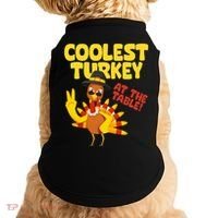 Coolest Turkey At The Table Thanksgiving Funny Doggie Tank thumb 0