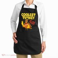 Coolest Turkey At The Table Thanksgiving Funny Apron thumb 2