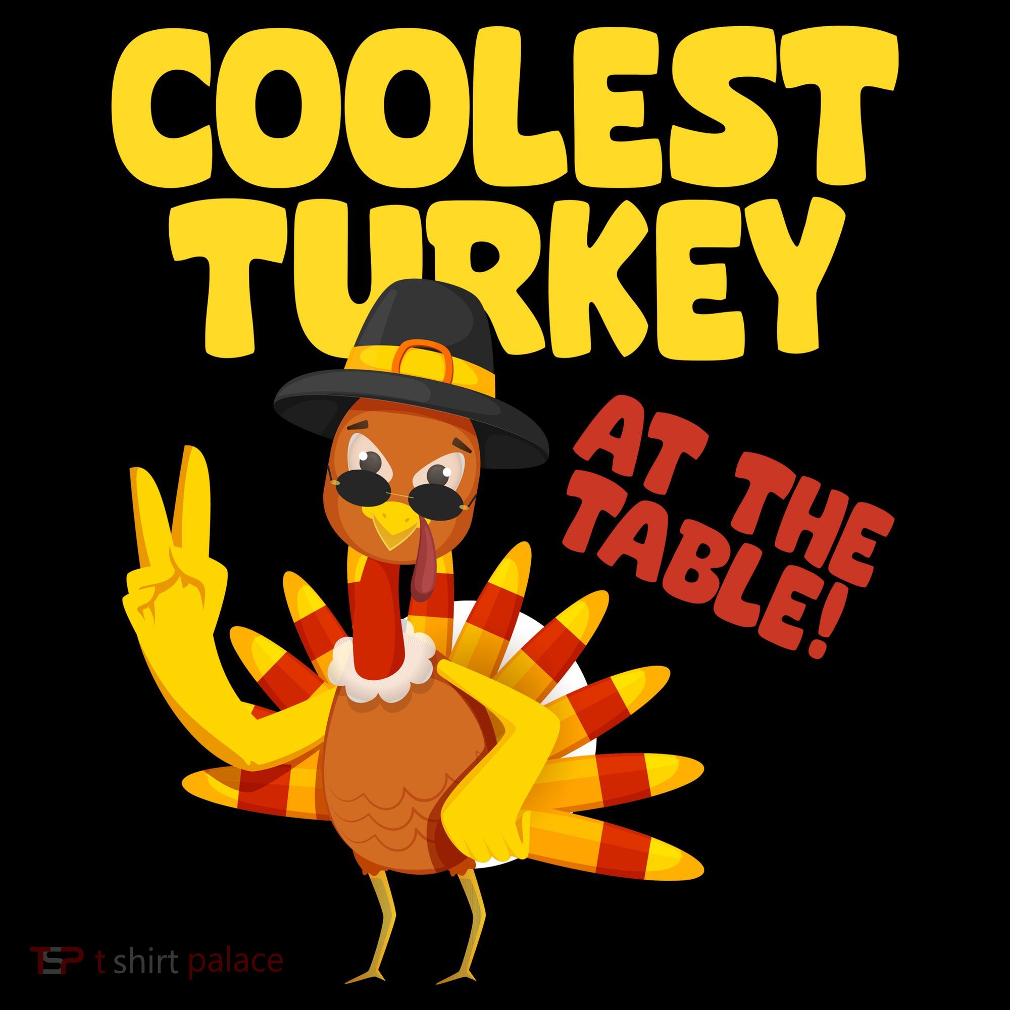 Coolest Turkey At The Table Thanksgiving Funny Women's Hoodie