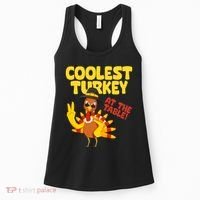 Coolest Turkey At The Table Thanksgiving Funny Women's Tank Top thumb 0