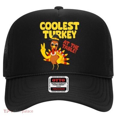 Coolest Turkey At The Table Thanksgiving Funny Hat