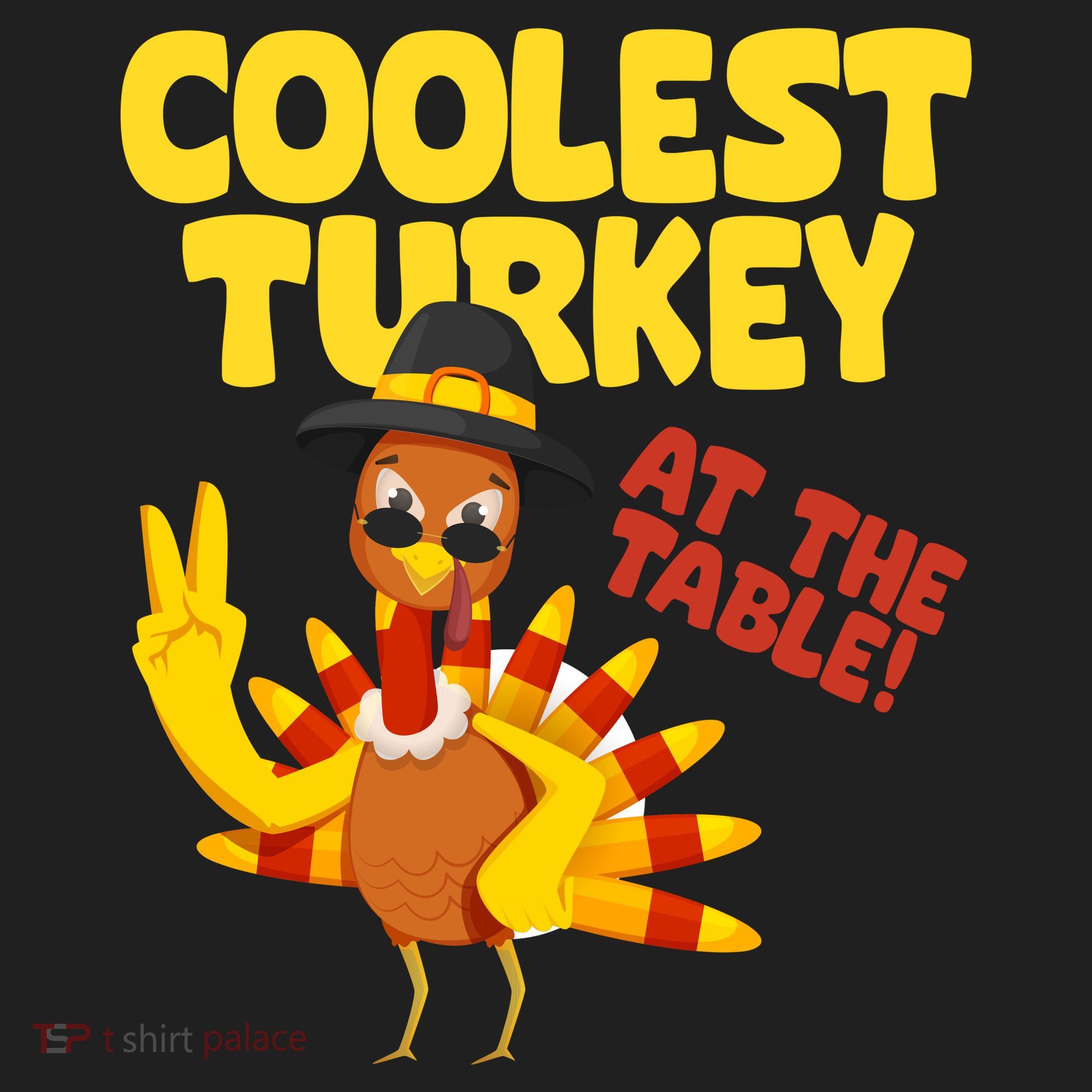 Coolest Turkey At The Table Thanksgiving Funny Hat